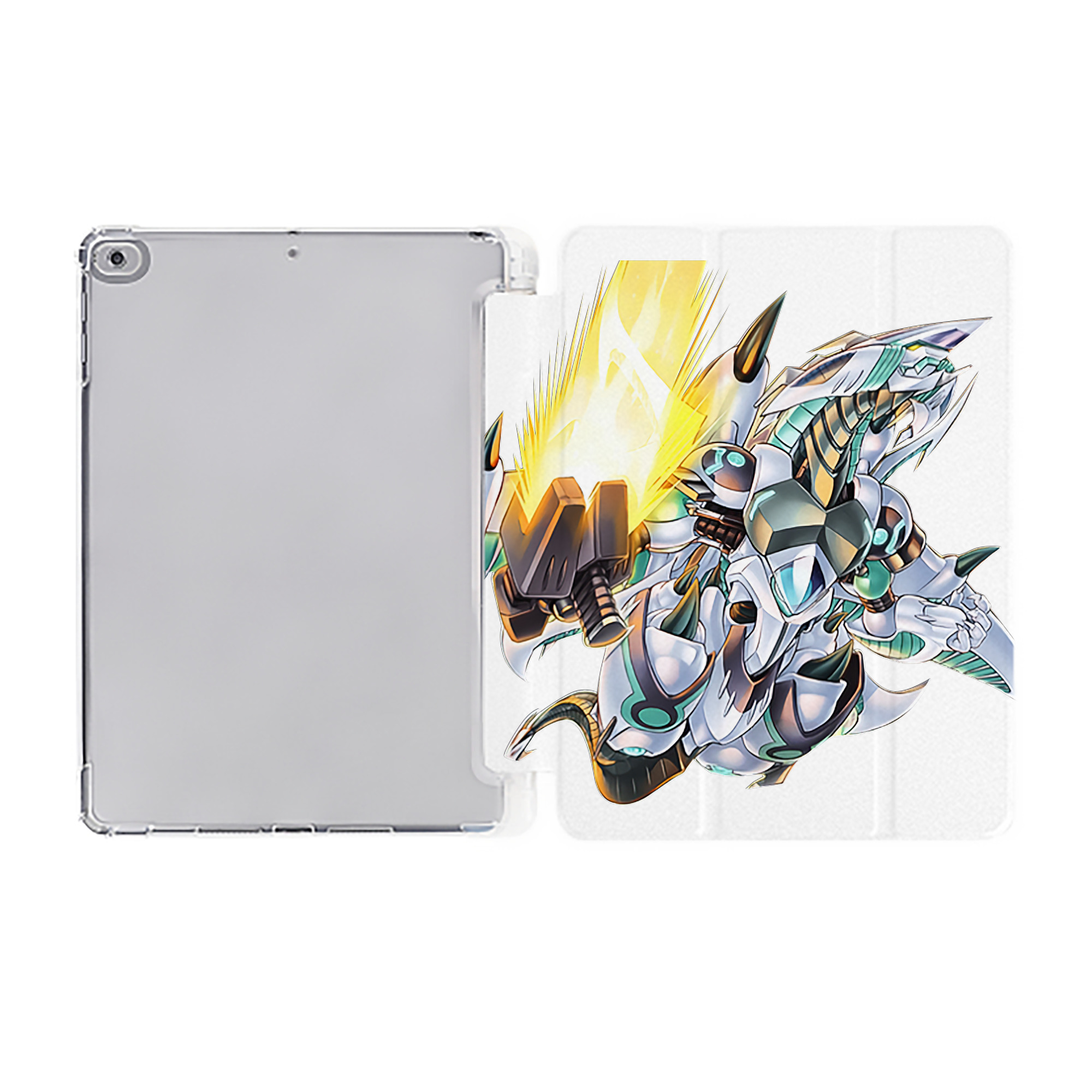 （画像用） 遊☆戯☆王 Yu-Gi-Oh! IPad ケース ペン収納付き 三つ折りスタンド PUレザー×シリコン 対応機種9.5/10.5/10.9インチ
